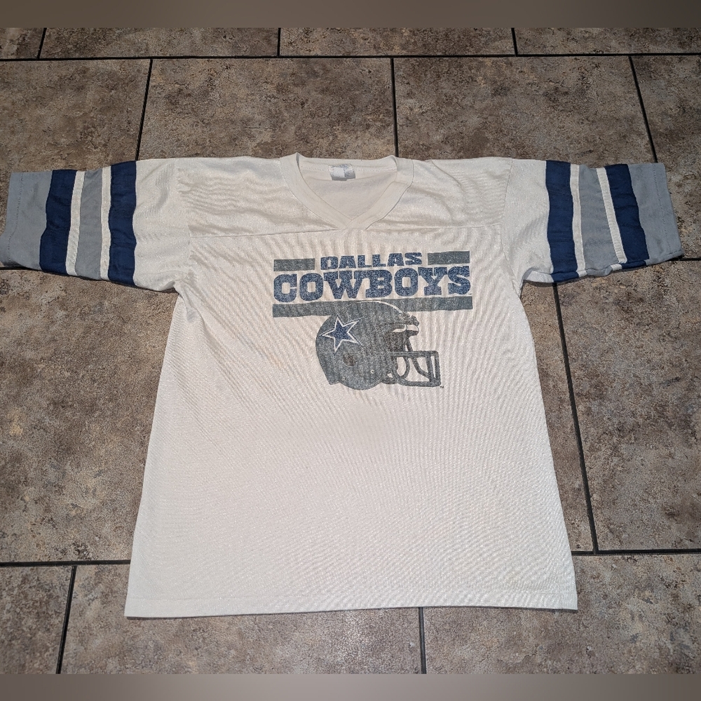 Dallas Cowboys Vintage Single Stitch 80s Jersey Shirt Men's Medium Ladies Xl